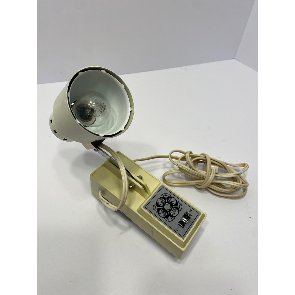 Interpur Clip On Desk Lamp Cream‎ Good Vintage Mid Century Modern MCM